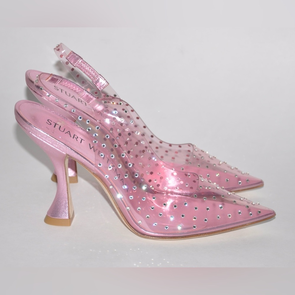 NEW Stuart Weitzman Women's Glam 100 Stiletto Heels XCurve Pumps Shoes 6.5 $595 - Picture 4 of 13
